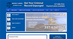 Desktop Screenshot of expungecriminalrecordindiana.com